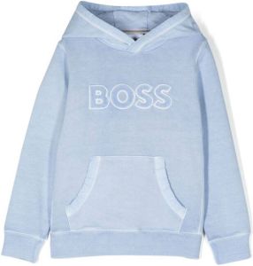 BOSS Kidswear Hoodie met logopatch Blauw