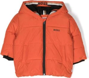 BOSS Kidswear Jack met logoprint Oranje