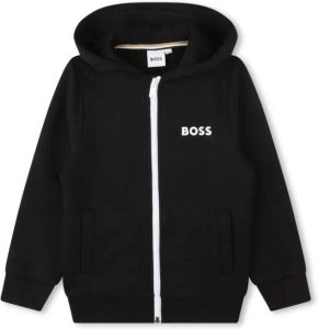 BOSS Kidswear Jack met verfraaid logo Zwart