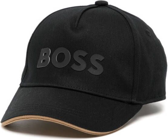 BOSS Kidswear Honkbalpet met logo-applicatie Zwart