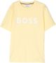 BOSS Kidswear T-shirt met logo-reliëf Geel - Thumbnail 1