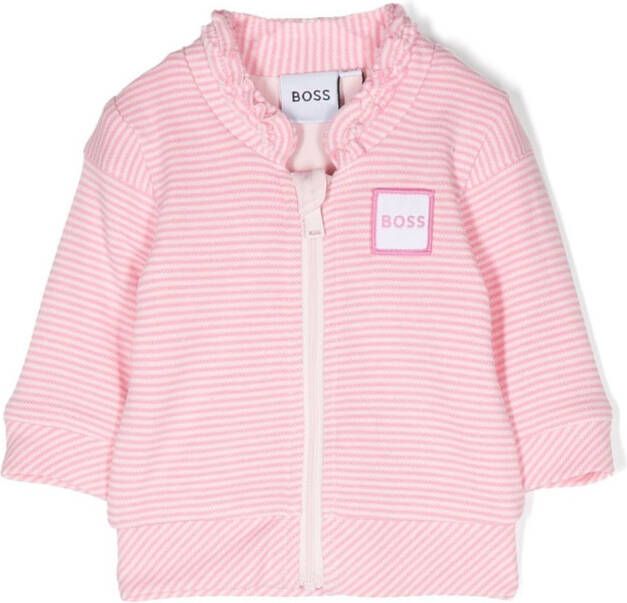 BOSS Kidswear Vest met logopatch Roze