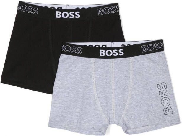 BOSS Kidswear Slip met logoprint Zwart