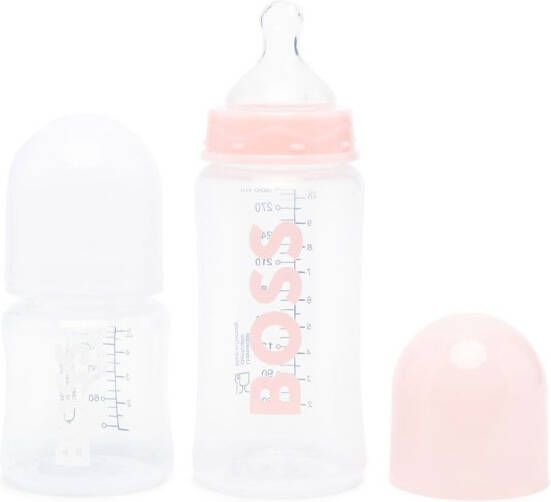 BOSS Kidswear Flessenset met logoprint Beige
