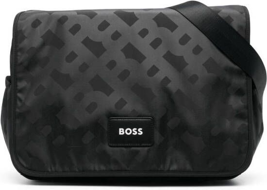 BOSS Kidswear Luiertas met logoprint Zwart
