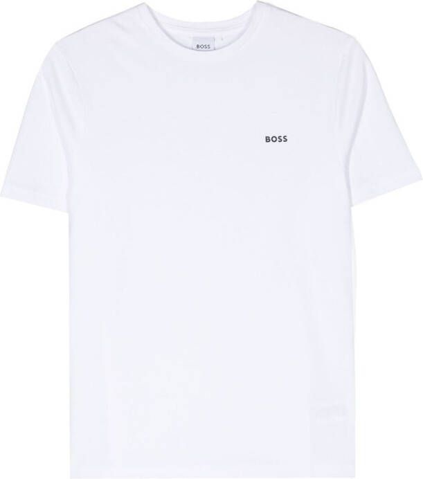 BOSS Kidswear T-shirt met logoprint Wit