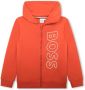 BOSS Kidswear Hoodie met logoprint Oranje - Thumbnail 1