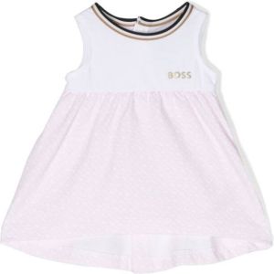 BOSS Kidswear Mouwloze jurk Roze
