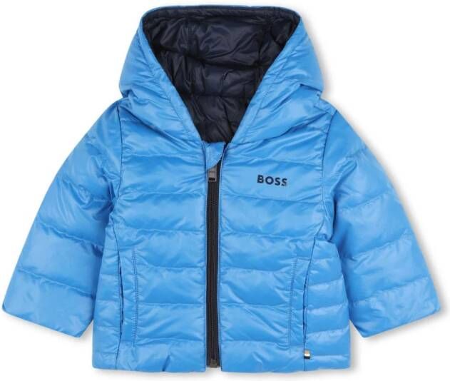 BOSS Kidswear Omkeerbaar donsjack Blauw