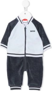 BOSS Kidswear Overall met geborduurd logo Blauw