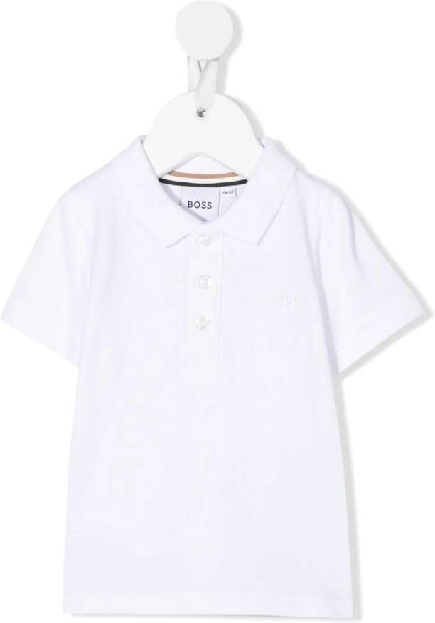 BOSS Kidswear Poloshirt met korte mouwen Wit
