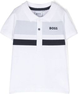BOSS Kidswear Poloshirt met logo Wit
