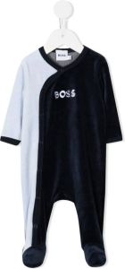 BOSS Kidswear Pyjama met geborduurd logo Blauw