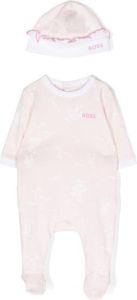 BOSS Kidswear Pyjama met konijnprint Roze