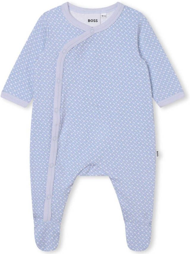BOSS Kidswear Pyjama met print Blauw