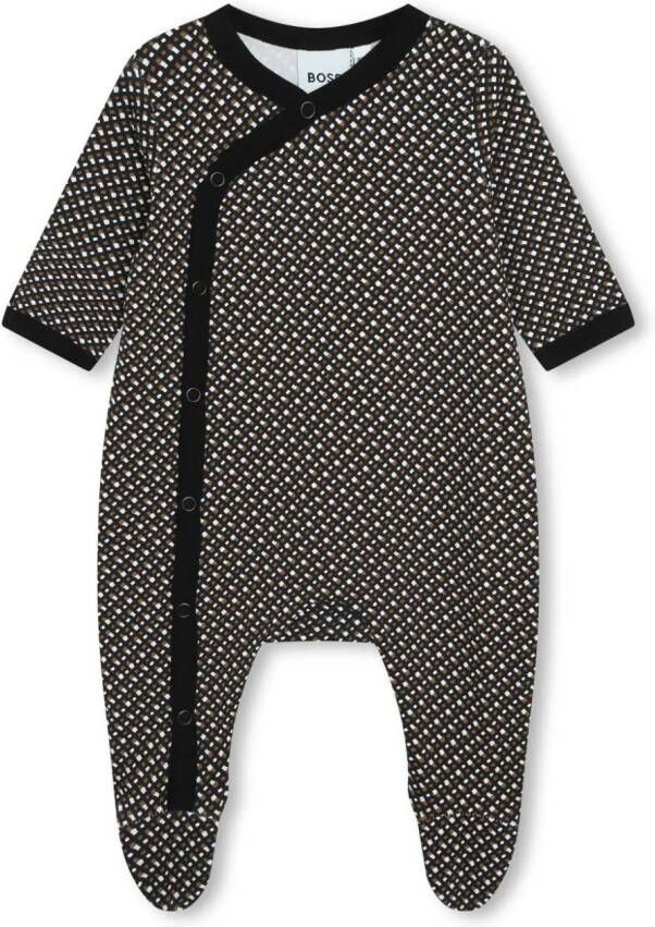 BOSS Kidswear Pyjama met print Zwart