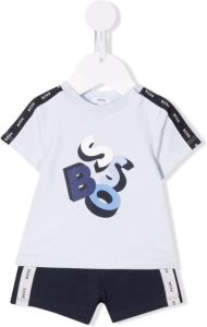 BOSS Kidswear Romper met logoband Blauw