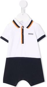BOSS Kidswear Romper met logoprint Wit