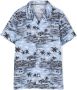 BOSS Kidswear Shirt met korte mouwen Blauw - Thumbnail 1
