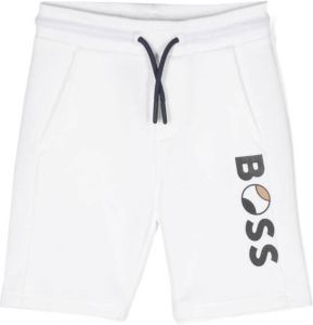 BOSS Kidswear Shorts met logoprint Wit