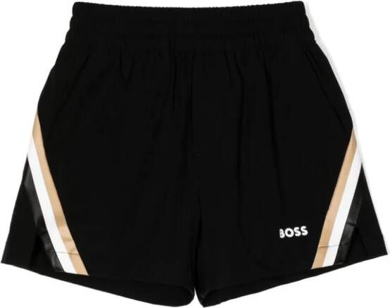 BOSS Kidswear Shorts met logoprint Zwart