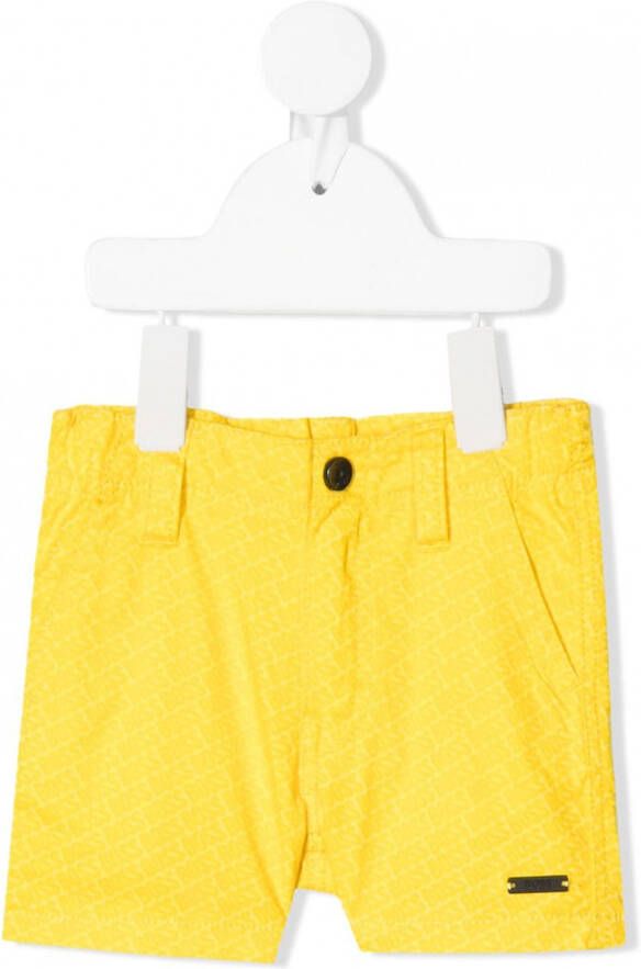 BOSS Kidswear Shorts met print Geel