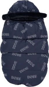 BOSS Kidswear Slaapzak met logoprint Blauw