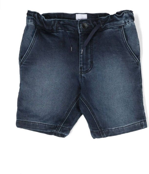 BOSS Kidswear Spijkershorts met trekkoord Blauw