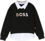 BOSS Kidswear Sweater met logo-reliëf Zwart - Thumbnail 1