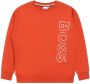 BOSS Kidswear Sweater met logoprint Oranje - Thumbnail 1