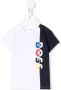 BOSS Kidswear T-shirt met colourblocking Wit - Thumbnail 1