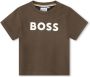 BOSS Kidswear T-shirt met logoprint Bruin - Thumbnail 1