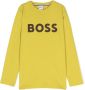 BOSS Kidswear T-shirt met logoprint Geel - Thumbnail 1