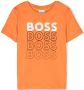 BOSS Kidswear T-shirt met logoprint Oranje - Thumbnail 1