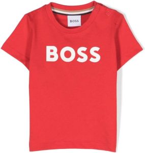 BOSS Kidswear T-shirt met logoprint Rood