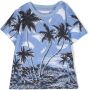 BOSS Kidswear T-shirt met palmboomprint Blauw - Thumbnail 1