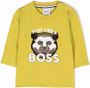 BOSS Kidswear T-shirt met tekst Geel - Thumbnail 1