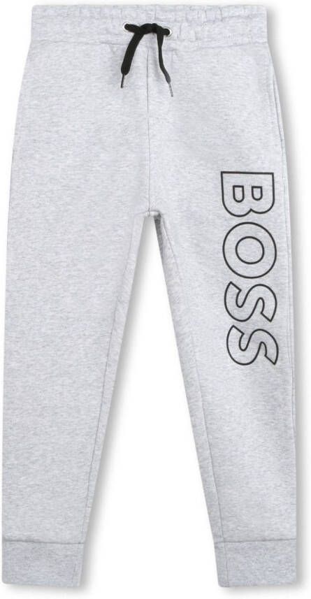 BOSS Kidswear Trainingsbroek met logoprint Grijs