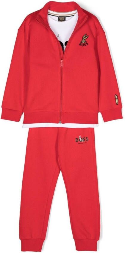 BOSS Kidswear Trainingspak Rood