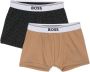BOSS Kidswear Twee boxershorts met monogramprint Zwart - Thumbnail 1