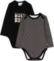 BOSS Kidswear Twee rompers met logoprint Zwart - Thumbnail 1