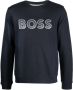 BOSS Sweater met geborduurd logo Zwart - Thumbnail 1