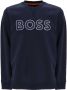 BOSS Sweater met geborduurd logo Blauw - Thumbnail 1