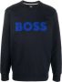 BOSS Sweater met logopatch Blauw - Thumbnail 1