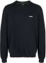 BOSS Trui met logopatch Blauw - Thumbnail 1