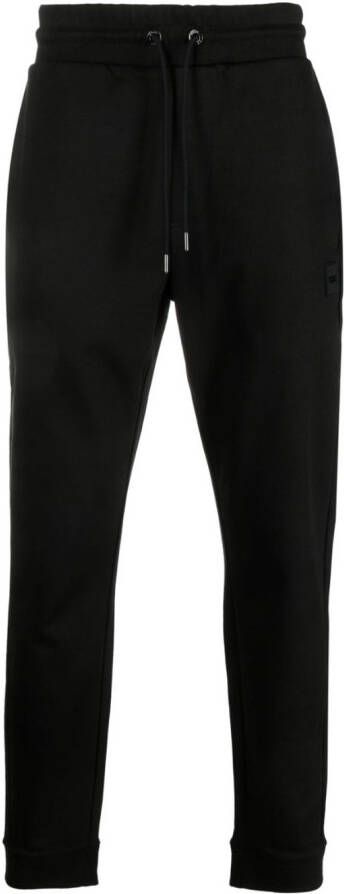 BOSS Broek met logopatch Zwart