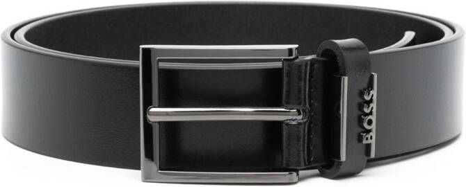BOSS Riem met logoplakkaat Zwart