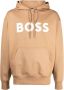 BOSS Hoodie met logoprint Bruin - Thumbnail 1