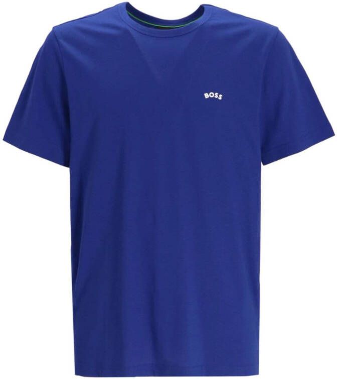 BOSS T-shirt met logo Blauw