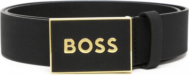 BOSS Riem met logogesp Zwart